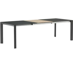 Acamp Esstisch-Gruppen|Gartenmöbel-Sets > Gartenmöbel-Set Ausziehtisch Woody und Stapelsessel Rom, 7-teilig