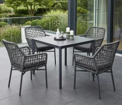 Acamp Esstisch-Gruppen|Gartenmöbel-Sets > Gartenmöbel-Set Rom, quadratisch, 5-teilig