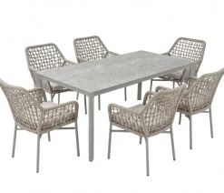 Acamp Gartenmöbel-Set Rom, 7-teilig Beige Best