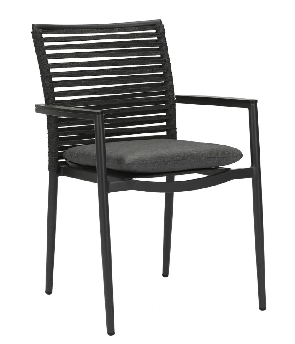 Acamp Esstisch-Gruppen|Gartenmöbel-Sets > Gartenmöbel-Set Tisch Rom und Stapelstuhl New Jersey, 7-teilig
