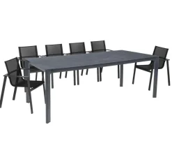 Acamp Gartenmöbel-Set Tisch Rom und Stapelstuhl Hollywood, 7-teilig Discount