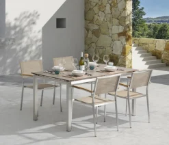 Acamp Gartenmöbel-Set Tisch Skye und Stapelstuhl Skye, 5-teilig Hot