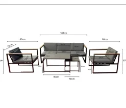 Acamp Loungemöbel|Gartenlounge-Sets - Lounge Space, 5-teilig