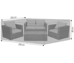 Acamp Schutzhüllen > Schutzhülle für Loungemöbel, ca. B230/H80/T155 cm