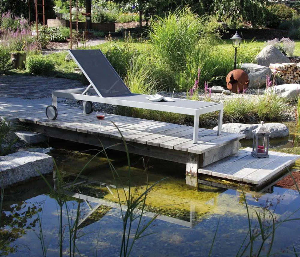 Acamp Rollliegen|Gartenliegen Aluminium > Sonnenliege Rimini, ca. B60/H35/T198 cm