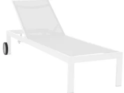 Acamp Rollliegen|Gartenliegen Aluminium - Sonnenliege Rimini, ca. B60/H35/T198 cm Weiß