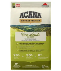 ACANA Trockenfutter für Hunde Regionals Dog Grasslands, Adult, Ente & Lamm Best