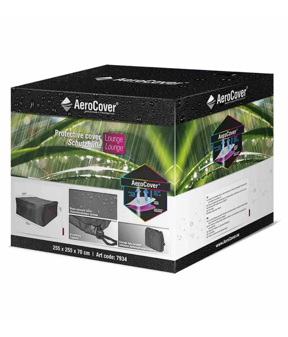 Aerocover Schutzhüllen - Loungesethülle quadratisch, 255x255x70 cm Dunkelgrau