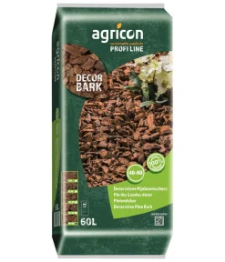 Agricon Rindenmulch - Pinienrinde Excellent, Körnung 40-60 mm, 60 l Braun