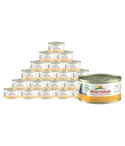 almo nature Nassfutter Katze - Nassfutter für Katzen HFC Natural, Hühnerbrust, 24 x 70 g