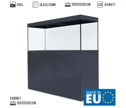 amtra Aquarium Komplettsets > Aquarium Kombination ALUX 450 LED, ca. B150/H148/T55 cm, 450 l