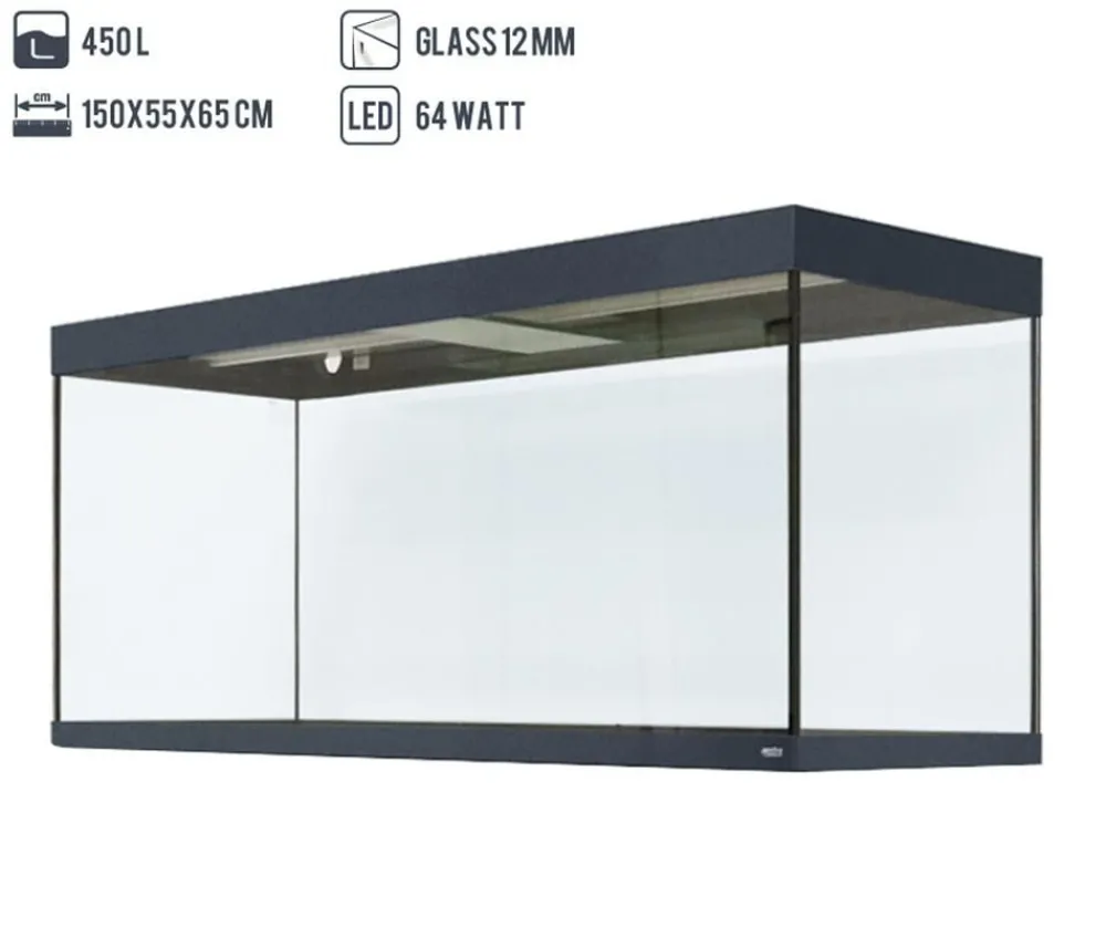 amtra Aquarium Komplettsets > Aquarium Kombination ALUX 450 LED, ca. B150/H148/T55 cm, 450 l