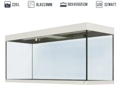 amtra Aquarium Komplettsets > Aquarium Kombination ALUX 220 LED, ca. B90/H148/T45 cm, 220 l