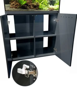 amtra Aquarium Kombination ALUX 220 LED, ca. B90/H148/T45 cm, 220 l Dunkelgrau Clearance