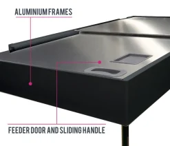 amtra Aquarium Komplettsets - Aquarium Kombination ALUX 450 LED, ca. B150/H148/T55 cm, 450 l Weiß