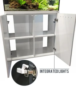 amtra Aquarium Komplettsets - Aquarium Kombination ALUX 330 LED, ca. B120/H148/T50 cm, 330 l Weiß