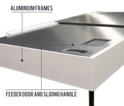 amtra Aquarium Komplettsets - Aquarium Kombination ALUX 330 LED, ca. B120/H148/T50 cm, 330 l Weiß
