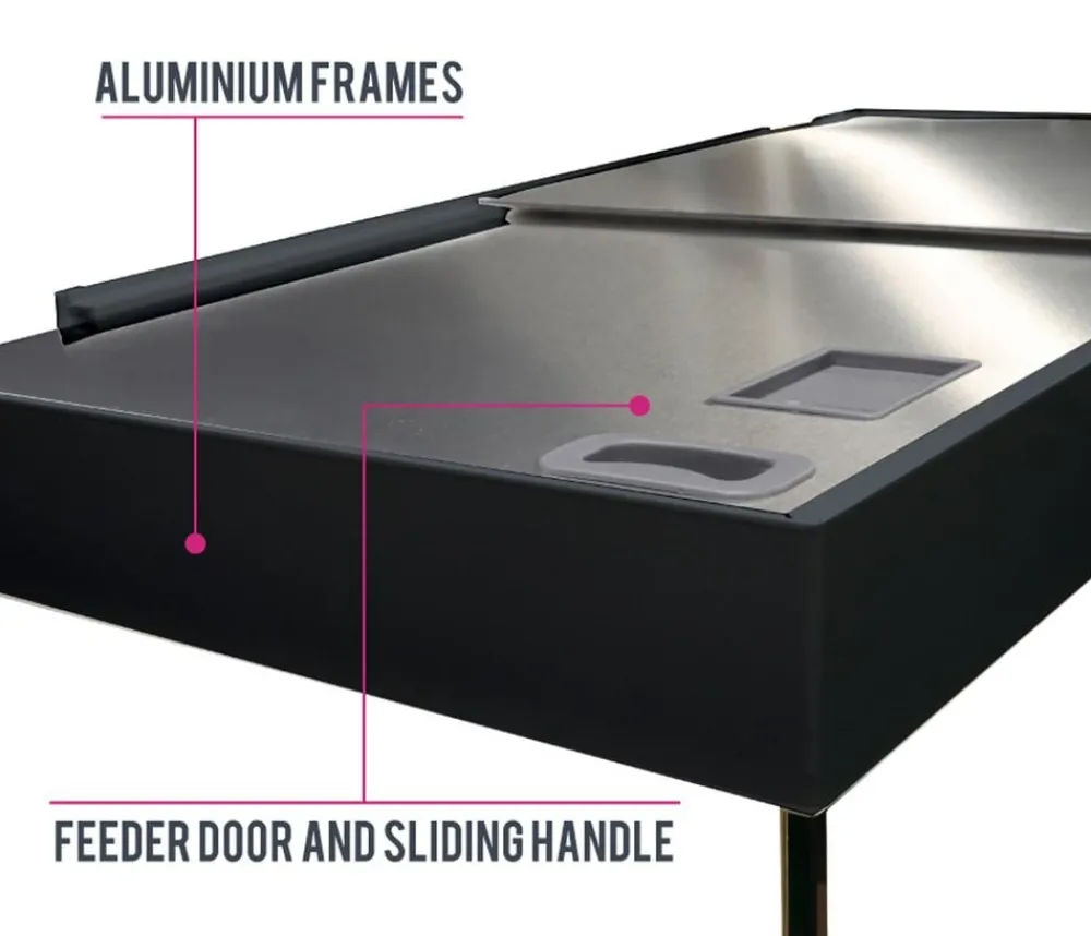 amtra Aquarium Komplettsets - Aquarium Kombination ALUX 330 LED, ca. B120/H148/T50 cm, 330 l Dunkelgrau