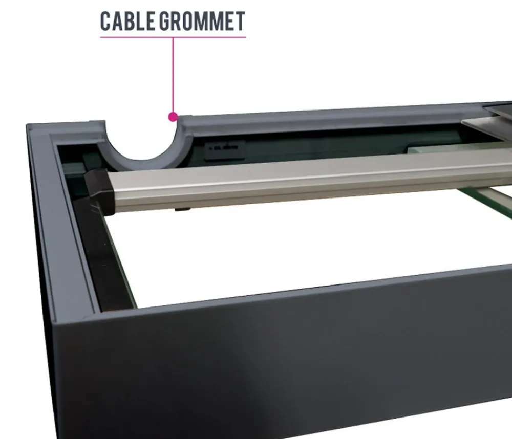 amtra Aquarium Komplettsets - Aquarium Kombination ALUX 330 LED, ca. B120/H148/T50 cm, 330 l Dunkelgrau