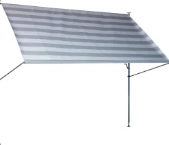 Angerer Klemmmarkise Premium, gestreift, ca. B350/H275/T170 cm Hellgrau