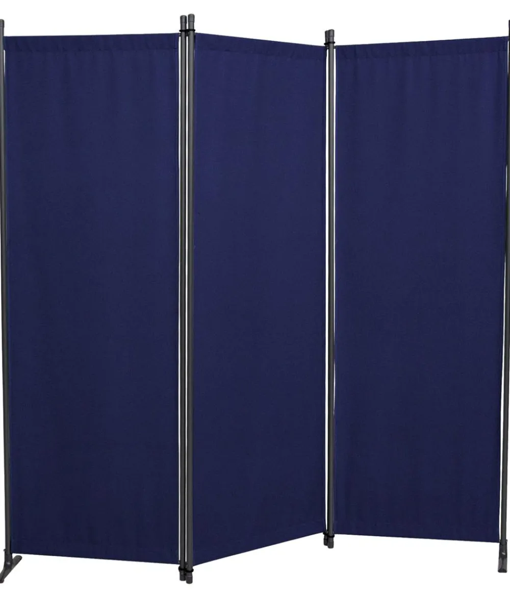 Angerer Paravent, 3-teilig, PE, ca. B165/H165 cm Blau Clearance