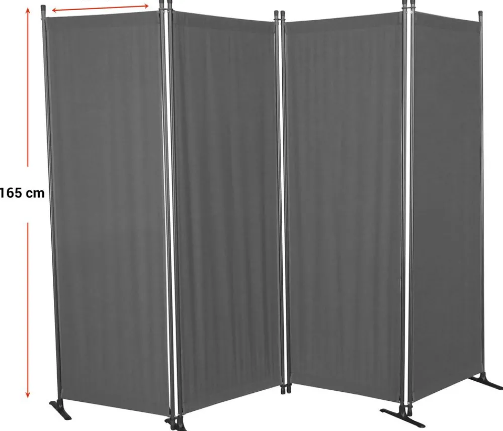 Angerer Paravent, 4-teilig, PE, ca. B220/H165 cm Dunkelrot Best