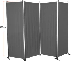Angerer Sichtschutz - Paravent, 4-teilig, PE, ca. B220/H165 cm Blau