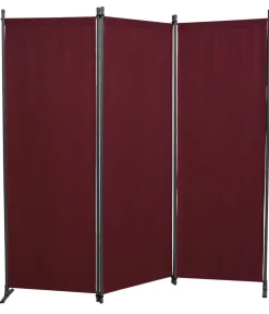 Angerer Sichtschutz - Paravent, 3-teilig, Swingtex, ca. B165/T165 cm Dunkelrot