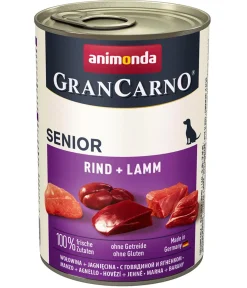 animonda GRANCARNO® Nassfutter Hund - Nassfutter für Hunde Senior, Rind & Lamm, 6 x 400 g