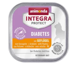 animonda INTEGRA PROTECT Diätfutter Katze|Nassfutter Katze - Nassfutter für Katzen Diabetes Adult, Geflügel, 16 x 100 g