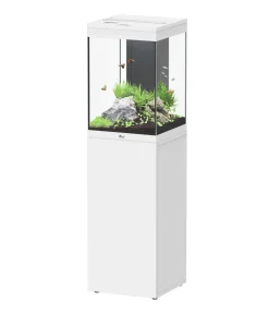 aquatlantis Aquarium Komplettsets - Aquarium Kombination Aqua Tower 96, ca. B40/H146/T40 cm, 97 l Weiß