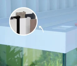 aquatlantis Aquarium Komplettsets - Aquarium Kombination Sublime Ultra Horizon 120, ca. B120,5/H143,9/T49 cm, 359 l Weiß