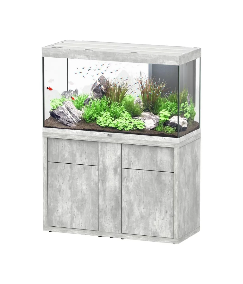 aquatlantis Aquarium Komplettsets - Aquarium Kombination Sublime Ultra 120x50, ca. B118,6/H152,2/T48,8 cm, 400 l Hellgrau