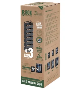 aquatlantis Mehr Aquarium Zubehör - Modular Cup für B-Box, L, 7 Stk. Schwarz