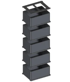 aquatlantis Mehr Aquarium Zubehör - Modular Cup für B-Box, M, 5 Stk. Schwarz