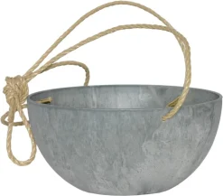 Artstone Blumenampeln & -Schalen - Kunststoff-Hängeampel Fiona, rund, Ø 25 cm Grau