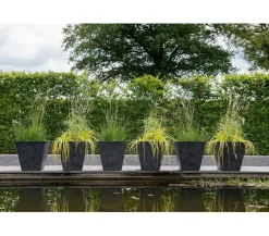 Artstone Blumentöpfe & Übertöpfe - Kunststoff-Topf Ella Schwarz