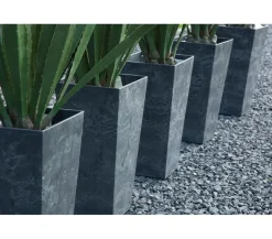 Artstone Vasen|Blumentöpfe & Übertöpfe > Kunststoff-Vase Ella, eckig,