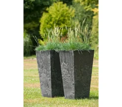 Artstone Vasen|Blumentöpfe & Übertöpfe > Kunststoff-Vase Ella, eckig,