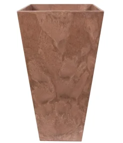 Artstone Kunststoff-Vase Ella, eckig, schwarz Braun New