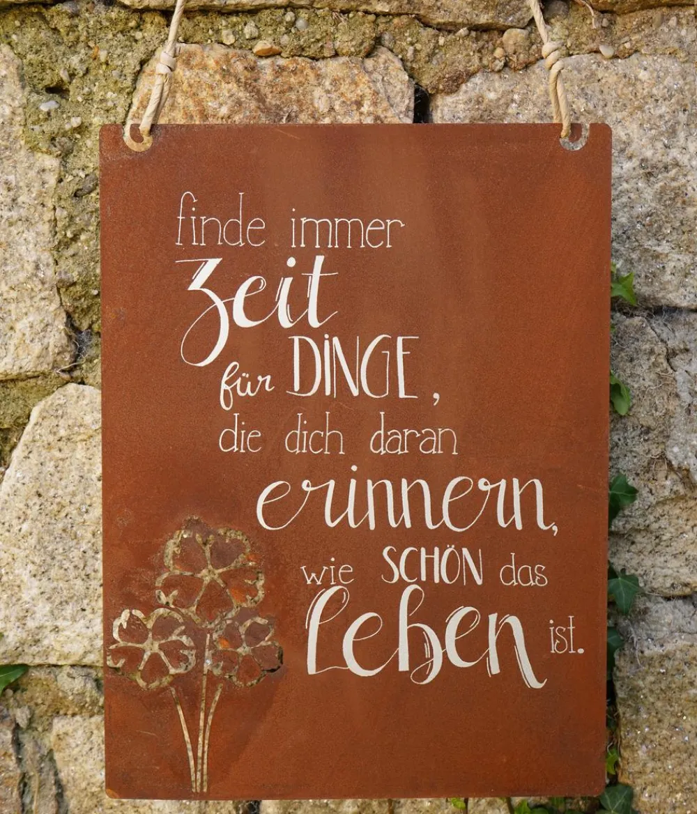 Badeko Mehr Gartendekoration|Gartenzwerge & Gartenfiguren > Metall-Dekotafel Erinnern, ca. H30 cm