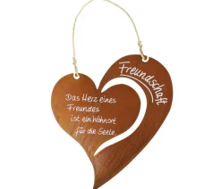 Badeko Metall-Herz Freundschaft, B37/H30 cm Braun Discount