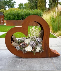 Badeko Mehr Gartendekoration|Gartenzwerge & Gartenfiguren > Metall-Herz Lydia zum Bepflanzen, ca. H61 cm