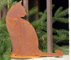 Badeko Mehr Gartendekoration|Gartenzwerge & Gartenfiguren > Metall-Katze Tom, ca. H30 cm