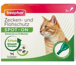 Beaphar Ungezieferschutz|Katzenpflege > Zecken- & Flohschutz SPOT-ON für Katzen, 3x0,8 ml