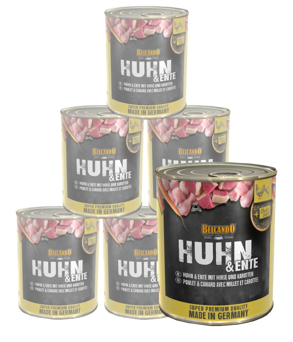 BELCANDO® Nassfutter Hund - Nassfutter für Hunde Adult, 6 x 800 g