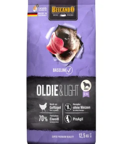 BELCANDO® Trockenfutter Hund - Trockenfutter für Hunde Baseline Oldie & Light Adult/Senior, Geflügel, 12,5 kg