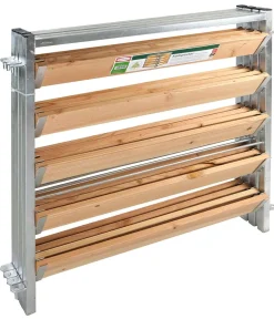 Bellissa Komposter & Abfallbehälter - Kompostersilo Metall/Holz, ca. B100/H100/T100 cm