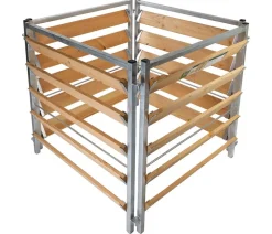 Bellissa Komposter & Abfallbehälter - Kompostersilo Metall/Holz, ca. B100/H100/T100 cm