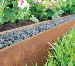 Bellissa Mähkanten & Beetkanten - Rasenkante Corten, ca. B118/H13 cm Braun